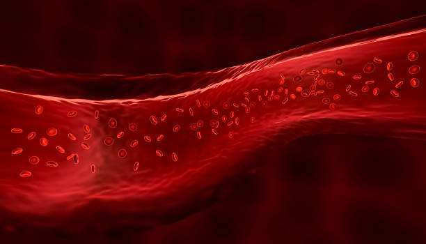 illustration de rendu 3d de cellule de virus générique bleue éclatante - red blood cell photos et images de collection