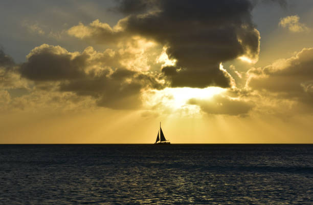istock Stunning Sunset Over the Ocean in Aruba 1145852328