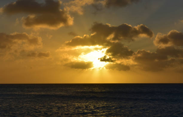 istock Stunning Sunset Over the Ocean in Aruba 1145852981