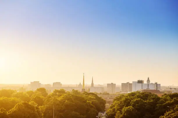 Cityscape view of Leipzig city, Saxony, Germany