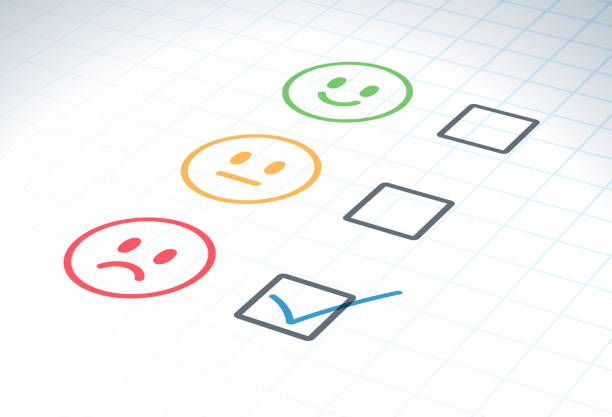 Negative Customer Reviews Negative review left for a business or a restaurant. complaining stock illustrations