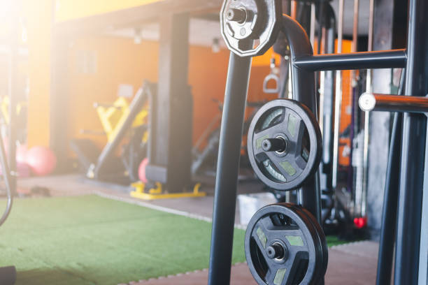 istock Exercise concept with fitness gyms 1145855262
