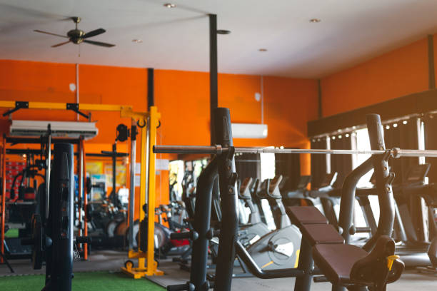 istock Exercise concept with fitness gyms 1145855278