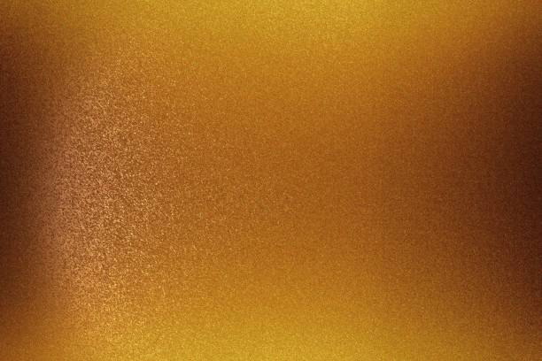 istock Brushed bronze metal wall, abstract texture background 1145855803