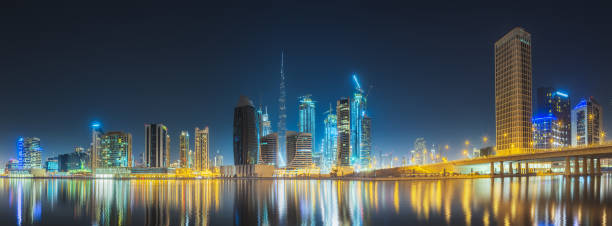 istock Panoramic view of Dubai Business bay, UAE 1145857140