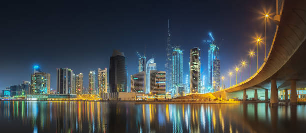 istock Panoramic view of Dubai Business bay, UAE 1145857282