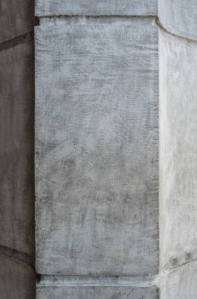 istock Gray industrial concrete column with copy space. 1145858583