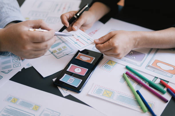 istock Close-up meeting designer ui 1145861641