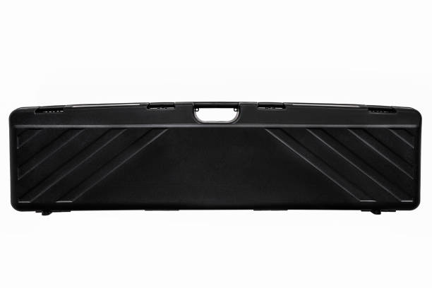 istock Black case for guns isolated for white background 1145861700