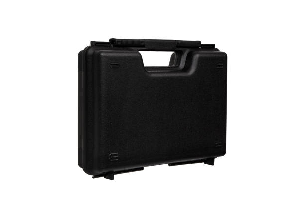 istock Black case for guns isolated for white background 1145861784