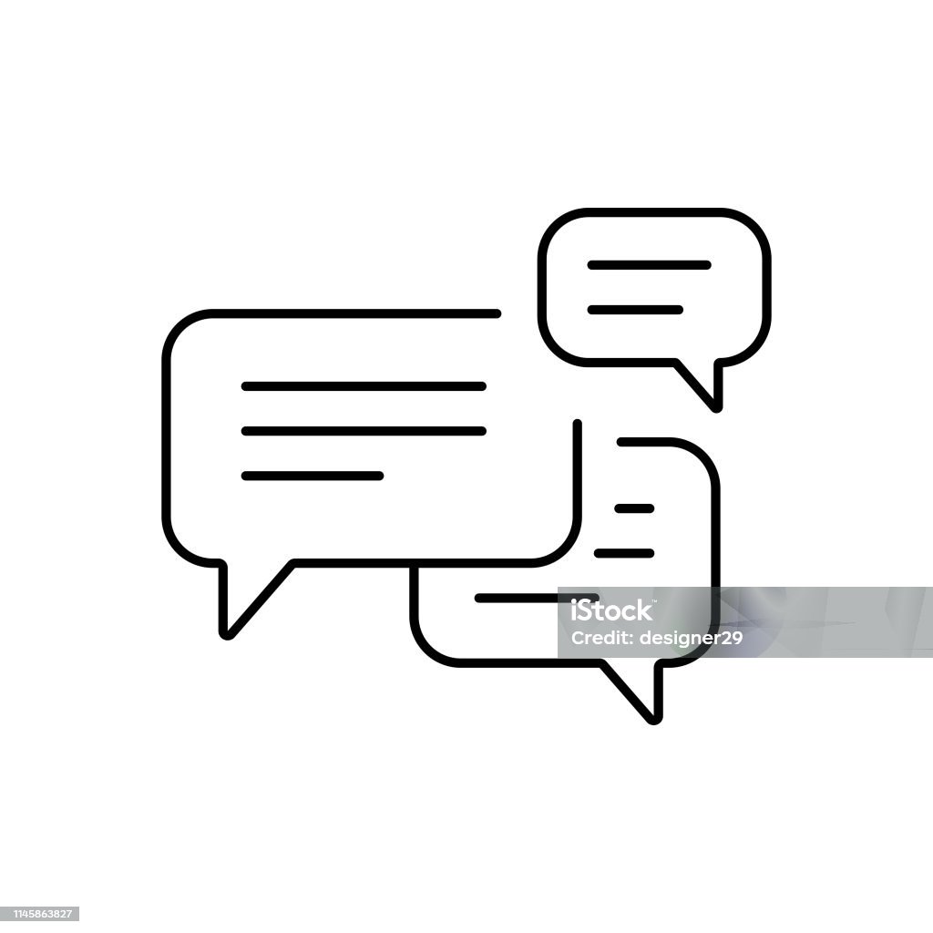 Chat Messages Icon. Vector Illustration EPS10 File. Discussion stock vector