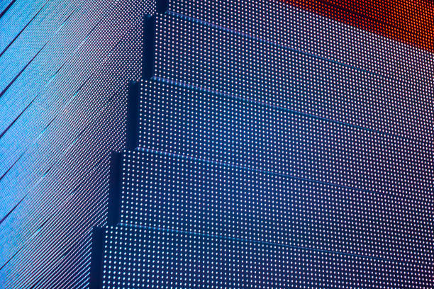 istock Abstract striped edge white and red digital monitor 1145864921