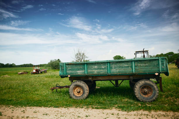 Old abandoned tractor trailer cart