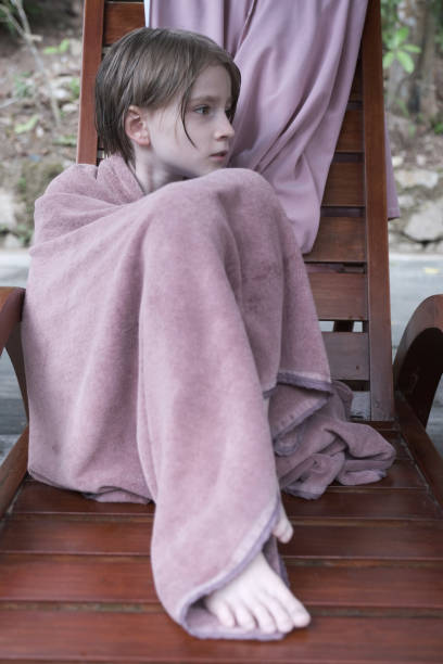 istock Child wrapped in a towel 1145876801