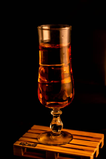 istock Glass of Rum on a pallet coaster 1145877736