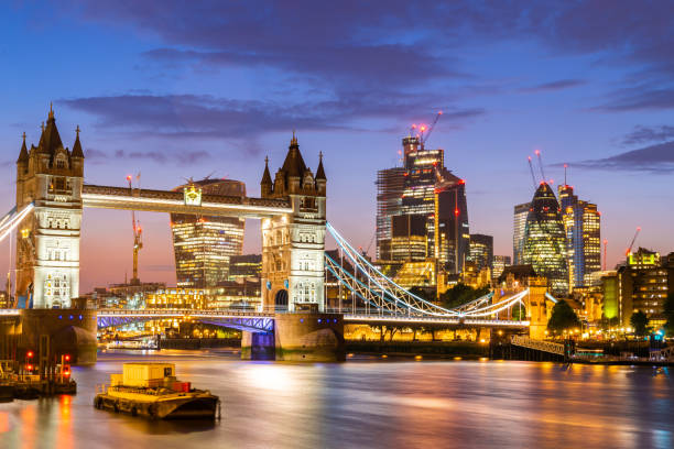istock London Tower Bridge with Downtown building 1145879585