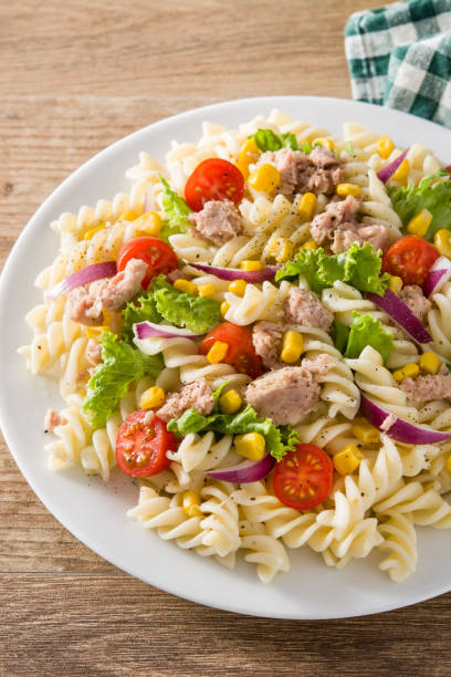 istock Pasta salad with vegetables and tuna 1145882322