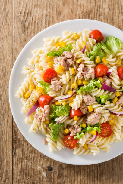 istock Pasta salad with vegetables and tuna 1145882443