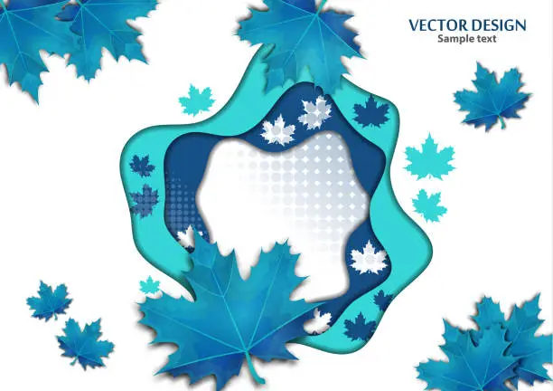 Vector illustration of Vector background on a theme of autumn