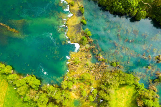 istock Croatian nature, waterfalls on Mreznica river from air 1145888080