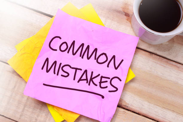 Common Mistakes, Motivational Words Quotes Concept stock photo