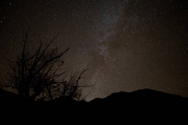 milky way 1 - convict lake imagens e fotografias de stock