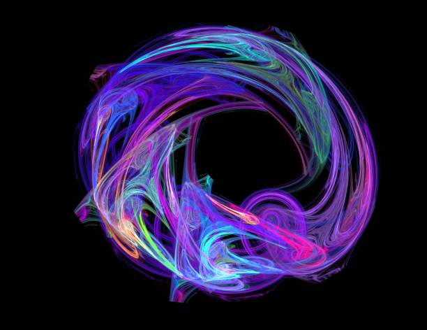 istock image of one Digital Fractal on Black Color 1145895464