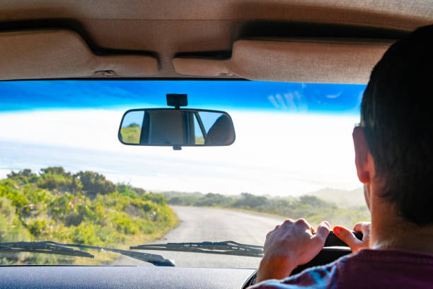 istock Driver Looking Ahead at Empty Road in South Africa 1145895594