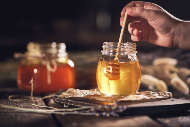 istock Honey products on wooden table 1145899972