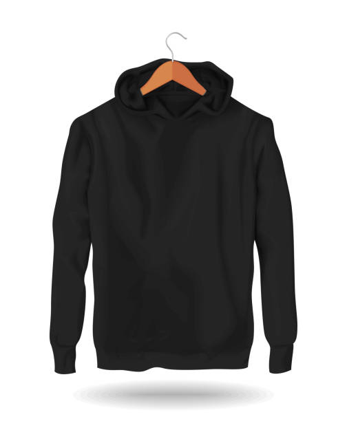istock Hoodie Vector Mockup Template Realistic Fashion Sleeve Cotton Sweater Unisex 1145901304