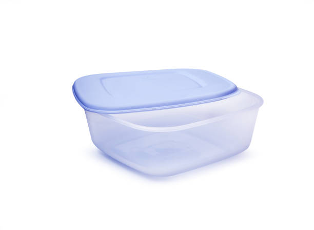 istock Plastic food storage containers on a white background 1145903872