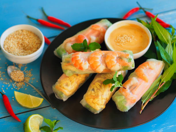 istock Summer rolls,Vietnamese food. 1145904719