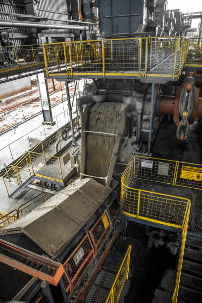 istock Industrial sugar conveyor production line factory cane bagasse 1145913072