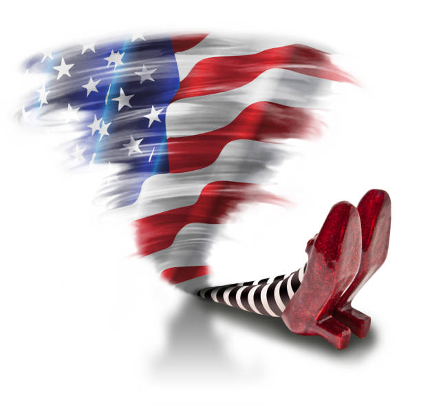 bandiera americana - depression sadness usa american flag foto e immagini stock