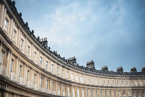 la terrasse du cirque dans bath england. jpg - bath england photos et images de collection