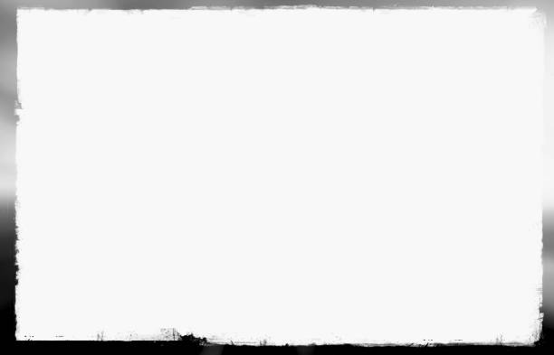 istock Grunge border frame with dark black painted brush strokes 1145919227