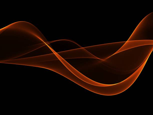 istock Abstract background, orange waved lines for brochure, website, flyer design 1145919604