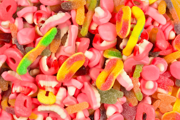 istock Assorted gummy candies. Top view. Jelly  sweets. 1145919910