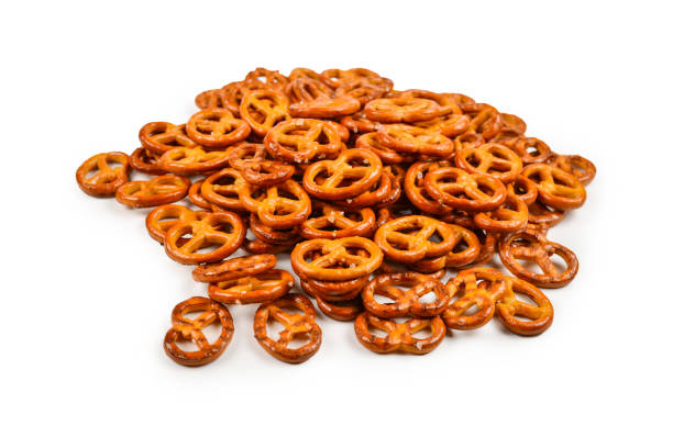istock Pretzel with salt isolated on white background. 1145919918
