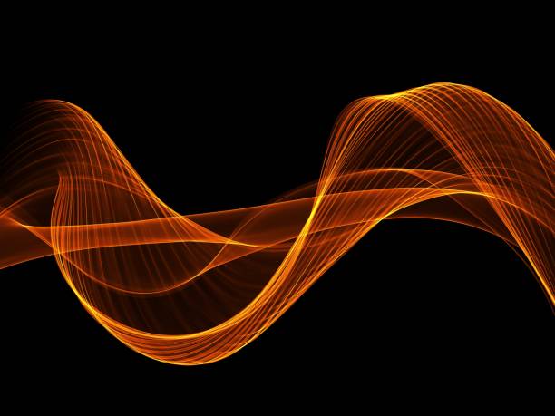 istock Abstract background, orange waved lines for brochure, website, flyer design 1145919955