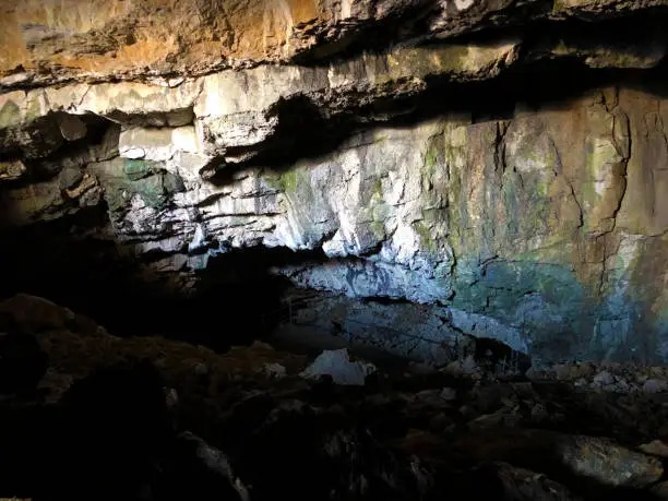 Prehistoric Wildkirchli caves or die Wildkirchlihöhle (Höhlebäre or Hoehlebaere and Eesidle) in the Alpstein mountain range and in the Appenzellerland region - Canton of Appenzell Innerrhoden (AI), Switzerland