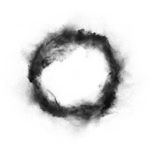 Abstract design of dark powder explosion
