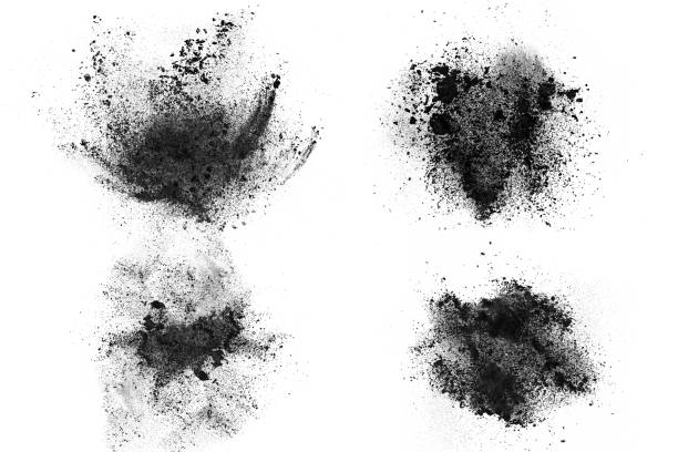 istock Abstract design of set dark powder explosion 1145924087