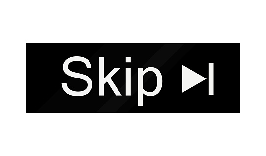 skip advertisement web icon isolated on the white background
