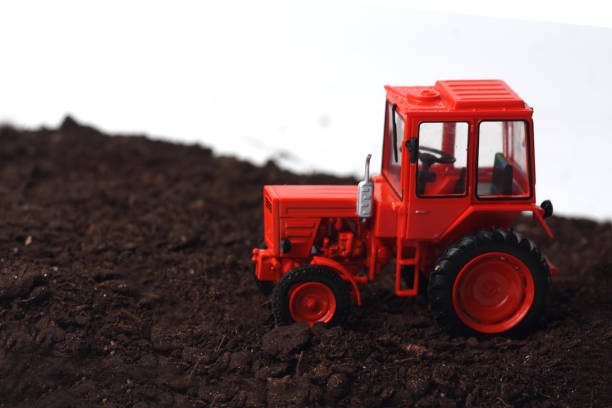 istock Soviet tractor T-25 A in the field 1145927068