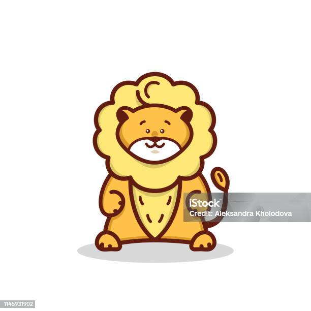 Cartoon Little Lion Stock Illustration - Download Image Now - Icon Symbol, Lion Cub, Animal