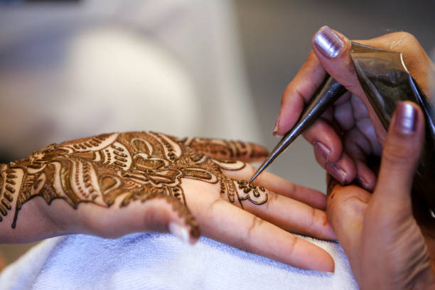 istock Henna Tattoo on woman hand 1145940394