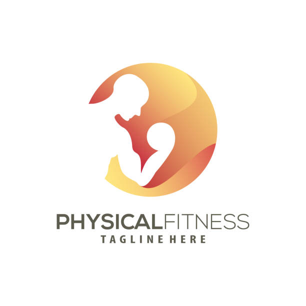 nowoczesne logo fitness i projekt ikon - grass area flash stock illustrations