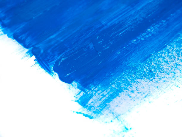 istock Blue Acrylic Paint Stroke Isolated on White Background 1145941895