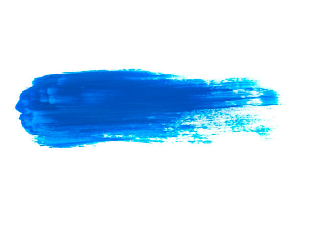 istock Blue Acrylic Paint Stroke Isolated on White Background 1145941950